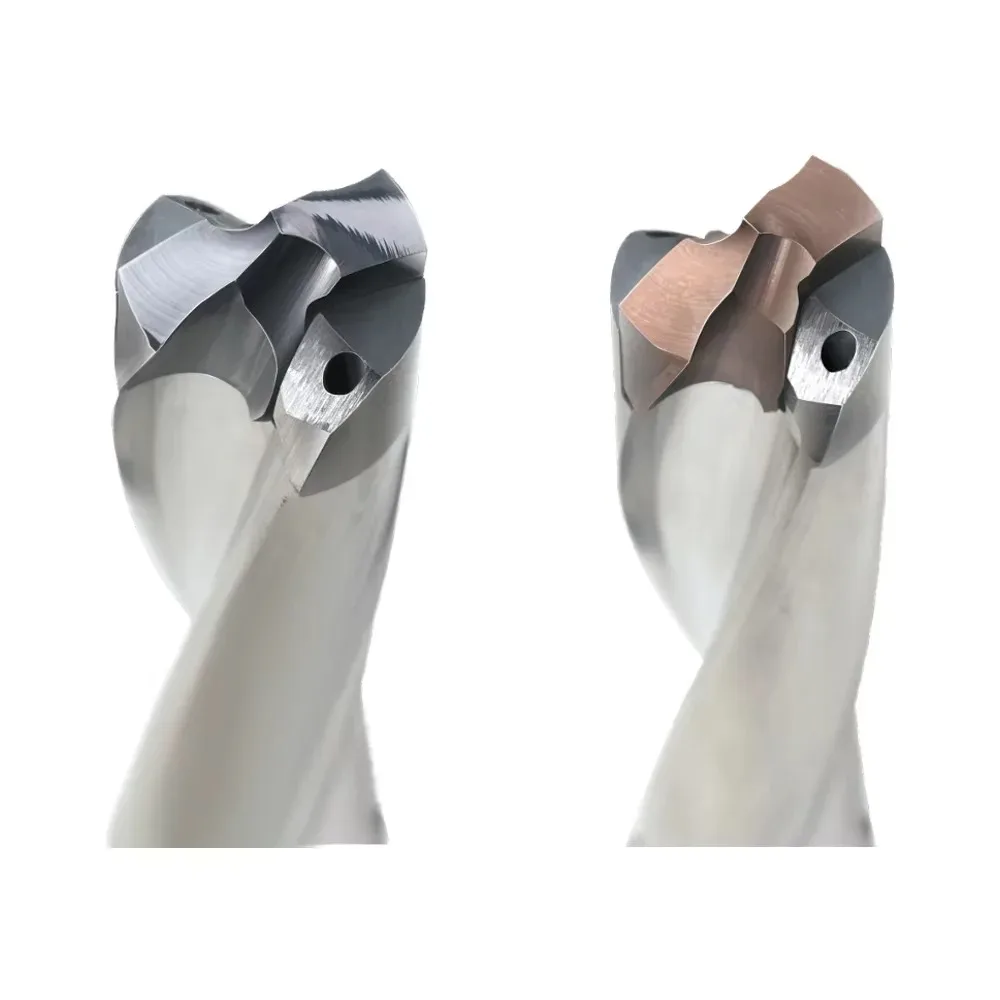 12D Crown Drill Rod Carbide Cutting Head Through-Coolant Deep Hole Steel Drilling Tools Replaceable Crown Drill Bits Machine Use