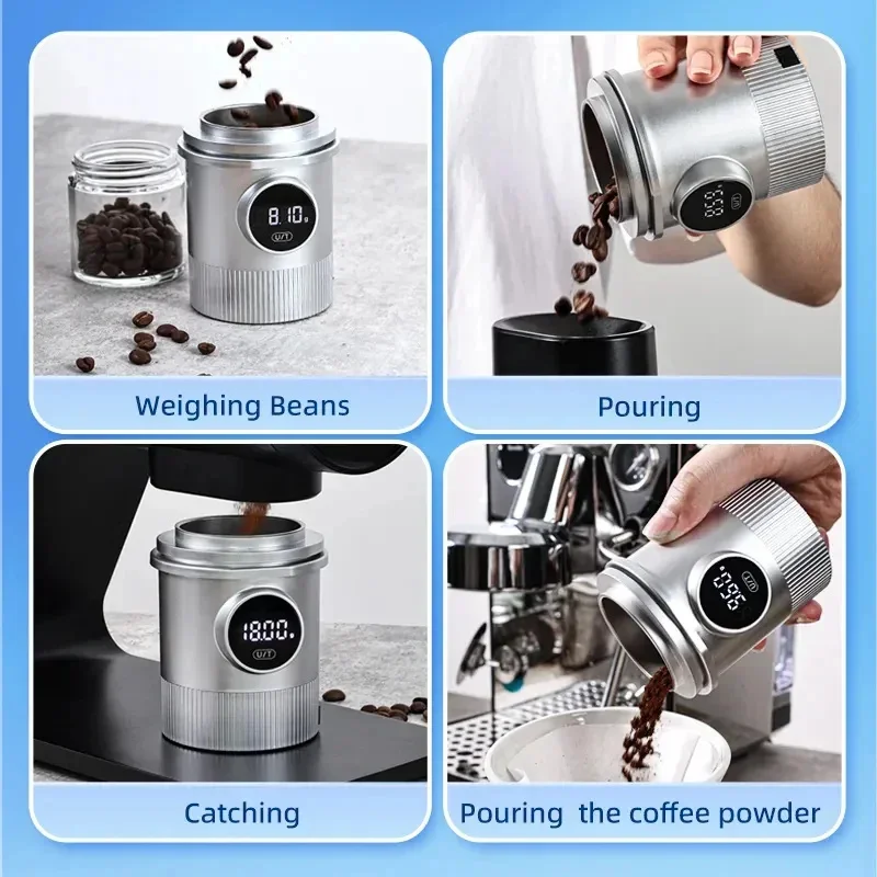 Digital Coffee Weighting Lcd Kitchen Espresso Electronic Weighing Scale Coffee Dosing Cup Scale Coffee Bean Weighing Cups