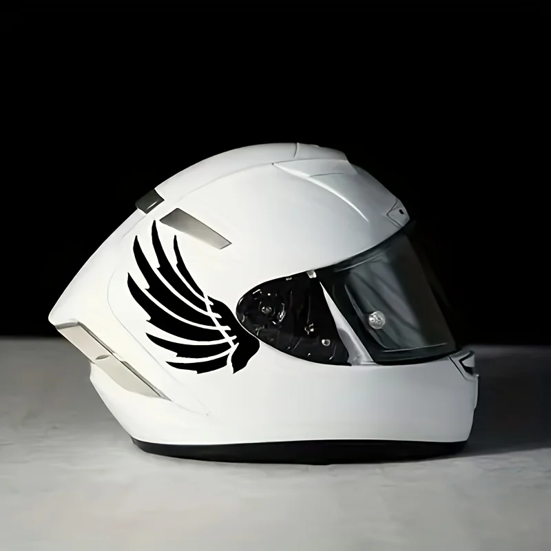 Angel Wing Stickers Waterproof Vinyl Decals 1 Pair Multi-color 16x8cm for Helmet Motorcycle Decor