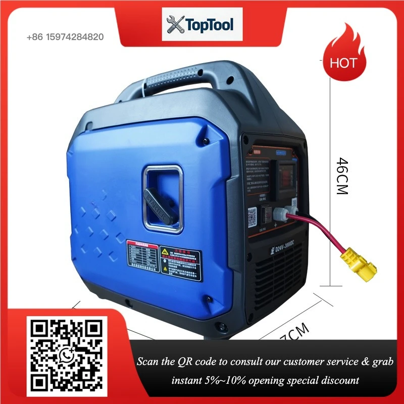 12V Parking air Conditioning Generator Small Portable Silent Intelligent Self-starting Truck DC Power Generation 24v 2000w