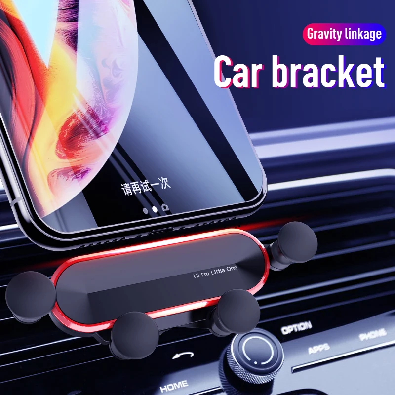 Cute Cartoon Red Bow Universal Gravity Car Phone Holder Bracket Creative Auto Air Vent Clip Mount Mobile Phone Holder