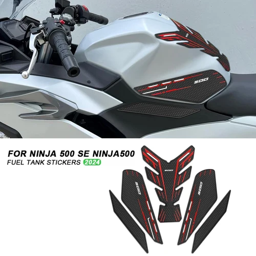 Para NINJA 500 SE 2024 2025 Ninja500 2025 accesorios de motocicleta pegatinas laterales antideslizantes para tanque de combustible almohadilla impermeable pegatina de goma