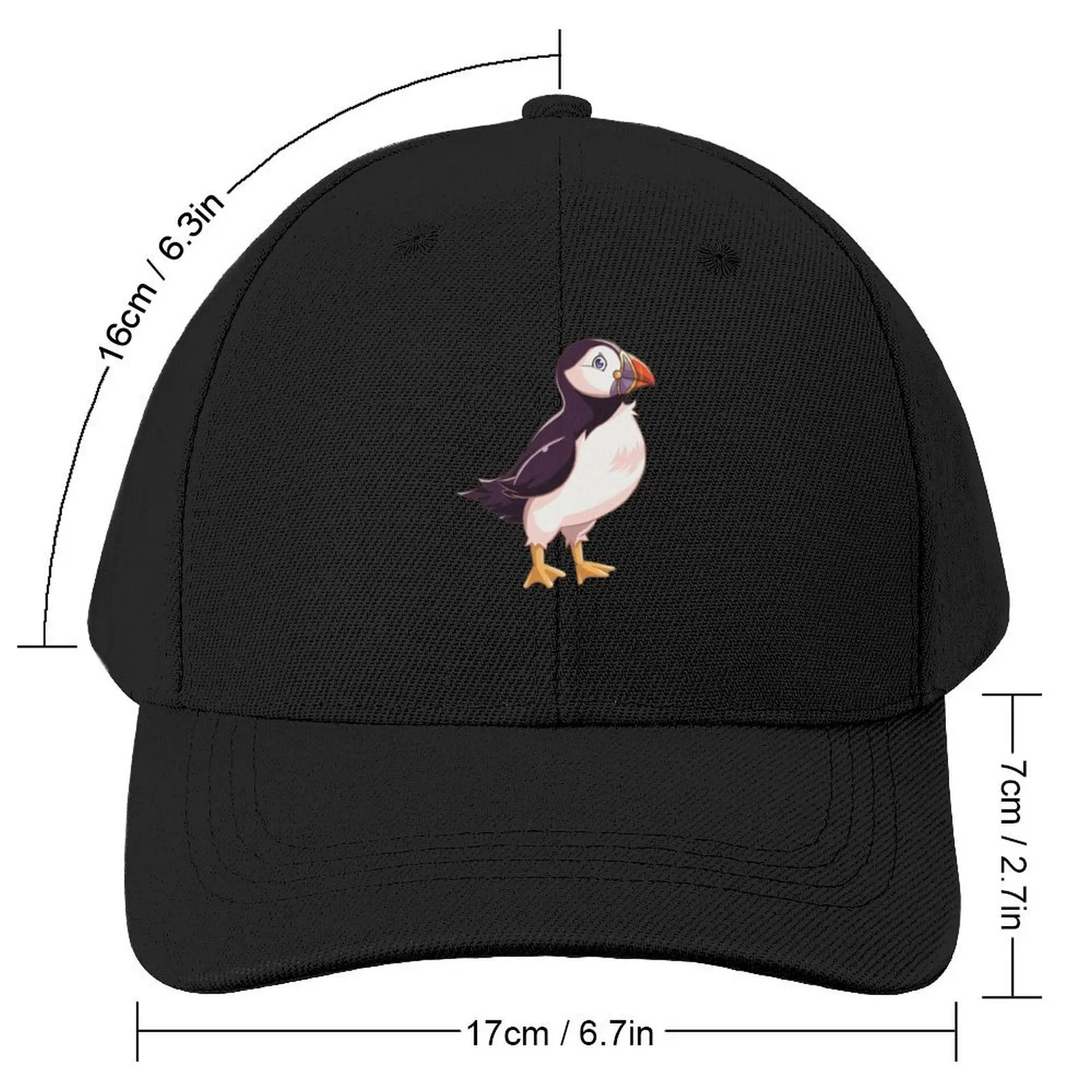 Cute Puffin Logo Baseball Cap sun hat Luxury Man Hat Baseball For Men Women's