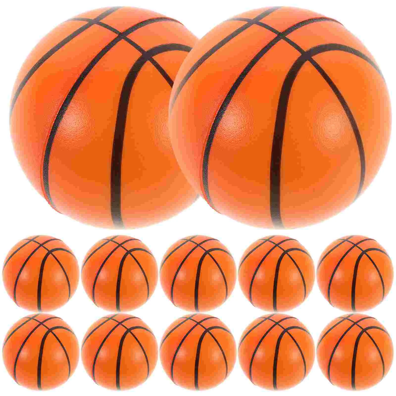 

15 Pcs Sponge Ball Drainage Basket Kids Balls Toys PU Foamed Stress Basketballs Baseball Football Relief Mini Relax for