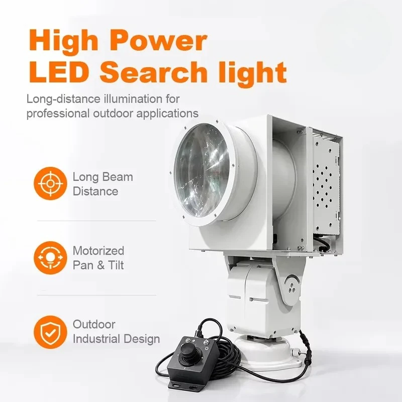 2000 Meter Irradiation Distance LED Search Light 250W 350W for Seaport and Marine Lighting C5M IP66 Waterproof