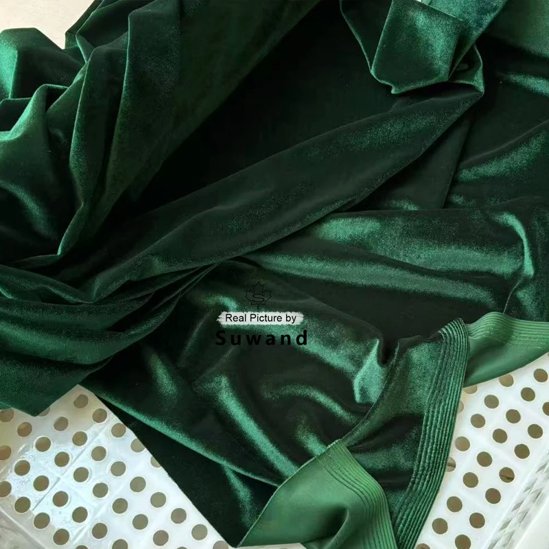 نسيج مخملي ناعم لفستان رسمي جيد ثنى خلفيات للتصوير الفوتوغرافي حفل زفاف تزيين الستار القماش DIY بها بنفسك مواد الخياطة