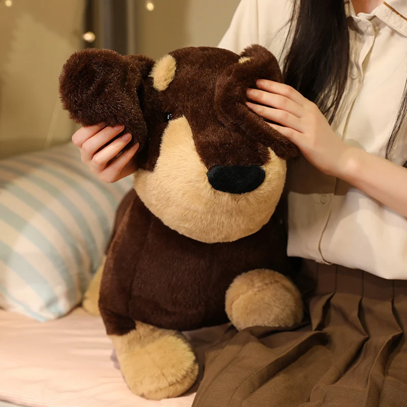 100cm 카와이 만화 긴 스트립 닥스 훈트 개 봉제 인형 베개 블랙 브라운 귀여운 강아지 동물 인형 장난감 따뜻한 포옹 홈 장식