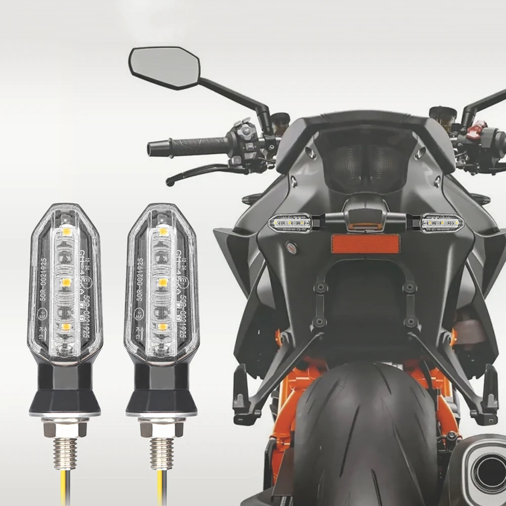 دراجة نارية صغيرة LED بدوره أضواء الإشارة 8 مللي متر العنبر ضوء وماض الوامض بدوره مصباح إشارة 12 فولت موتو مؤشر ملحقات المصابيح