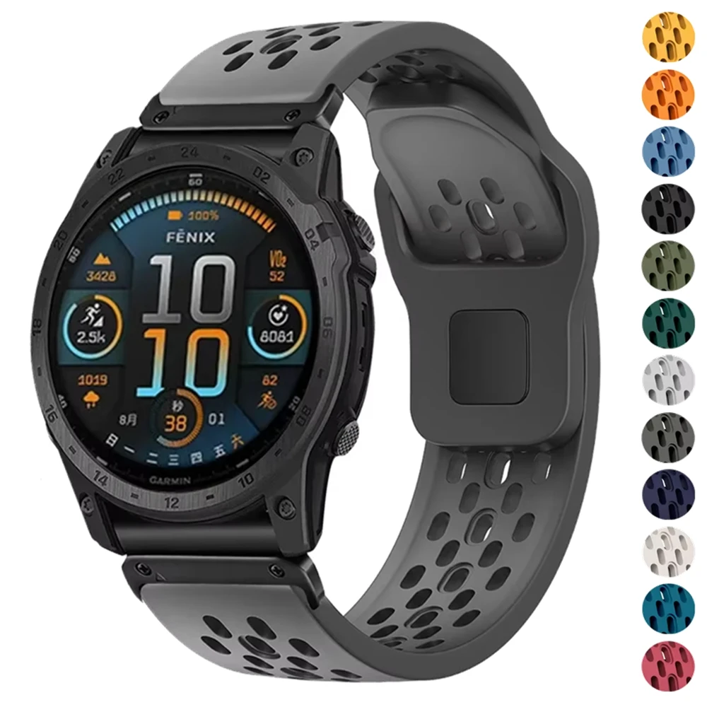 20 22 26mm for Garmin Fenix 8 51mm 7X 7 Pro Fenix 6X 6 5X 5Plus Tactix 7 Quick Fit Sports Silicone Band Forerunner 965 945 Strap