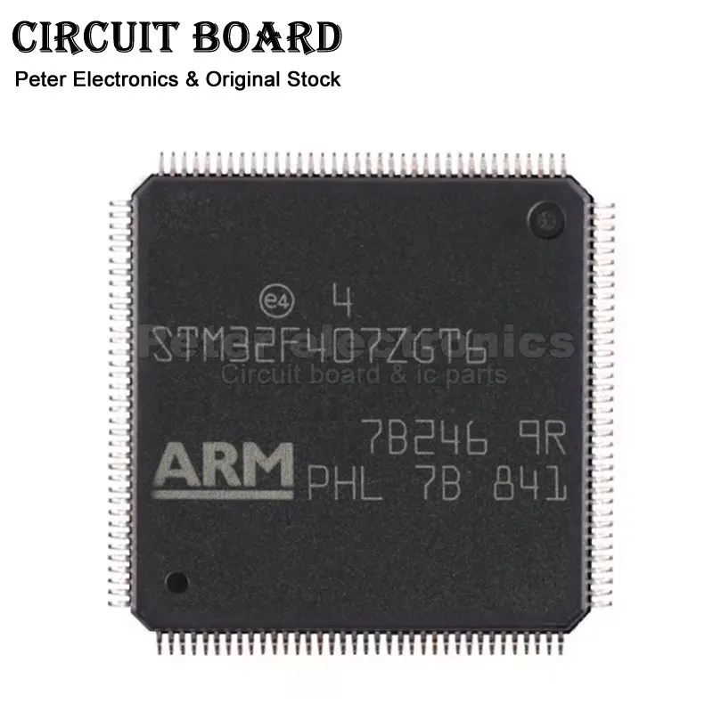 STM32F407ZGT6 LQFP-144 1MB 1.8V~3.6V ARM-M4 192KB 168MHz FLASH 114 Microcontrollers CPU MCU DSP FPU Available (1pcs)