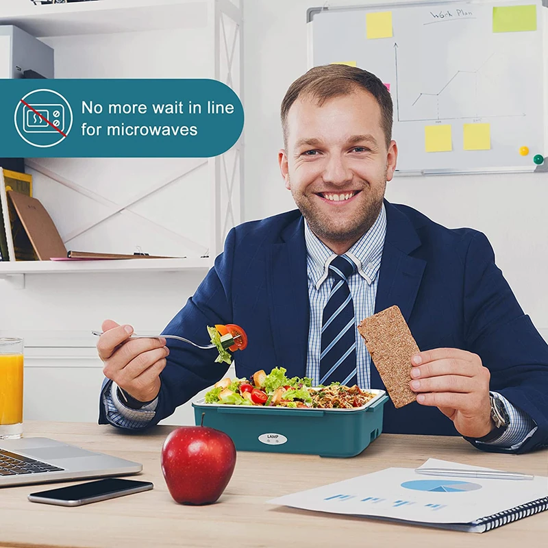 المحمولة الكهربائية علبة طعام للتسخين 1200 مللي وعاء العشاء كبير بدون ماء سريع كوك مانعة للتسرب سريعة الأرز وجبات الحساء للطلاب