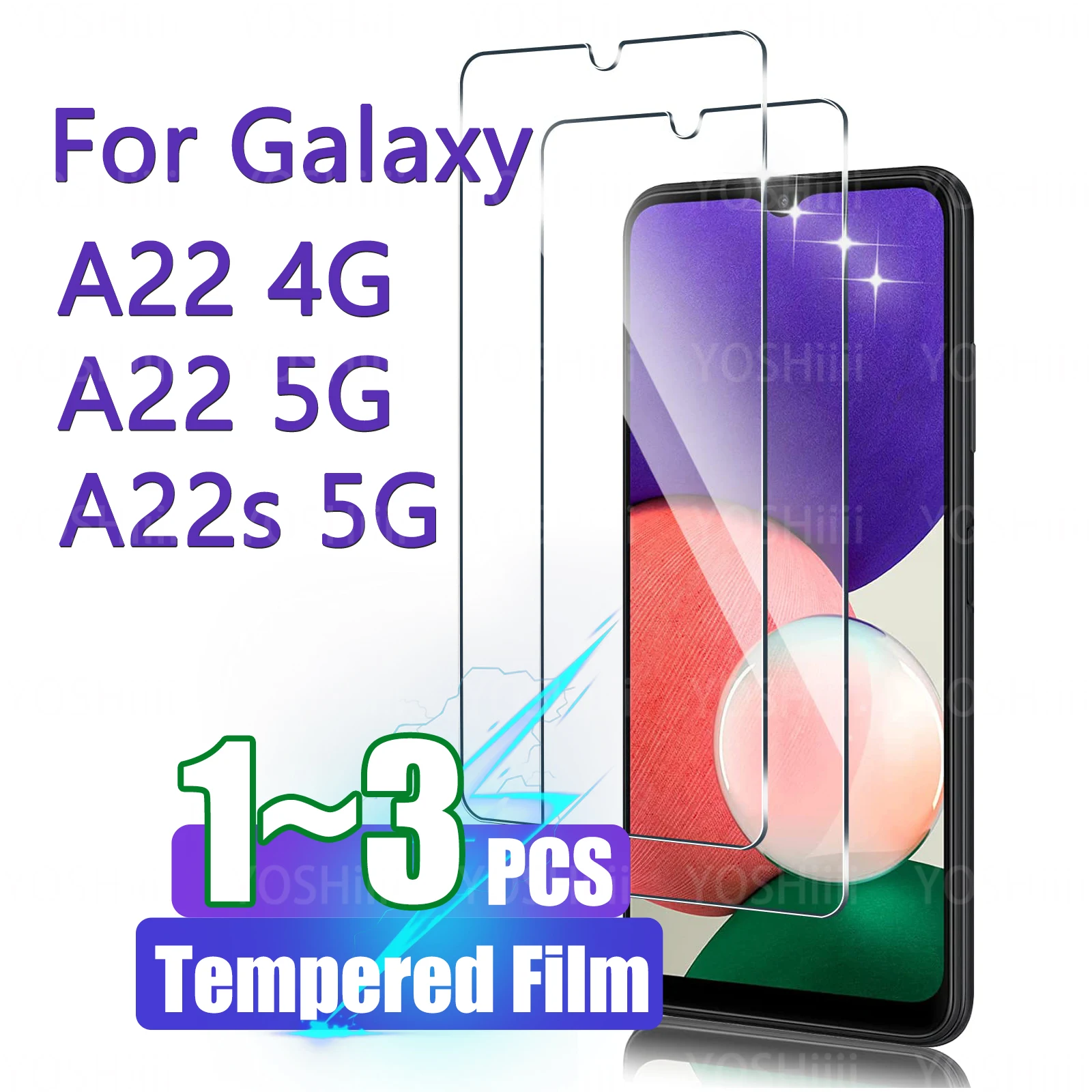 

Защитная пленка для Samsung Galaxy A22 5G / A22s 5G 6,6 HD, защита для экрана, закаленное стекло с защитой от царапин для Galaxy A22 4G 2021