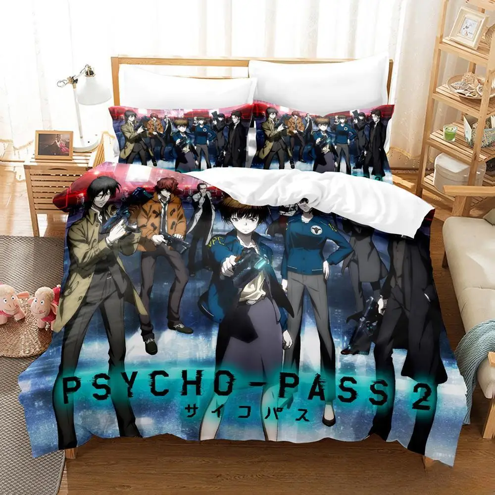 New Psycho Pass Bedding Set Single Twin Full Queen King Size Bed Set Adult Kid Bedroom Duvet cover Sets Anime parure de lit Bed