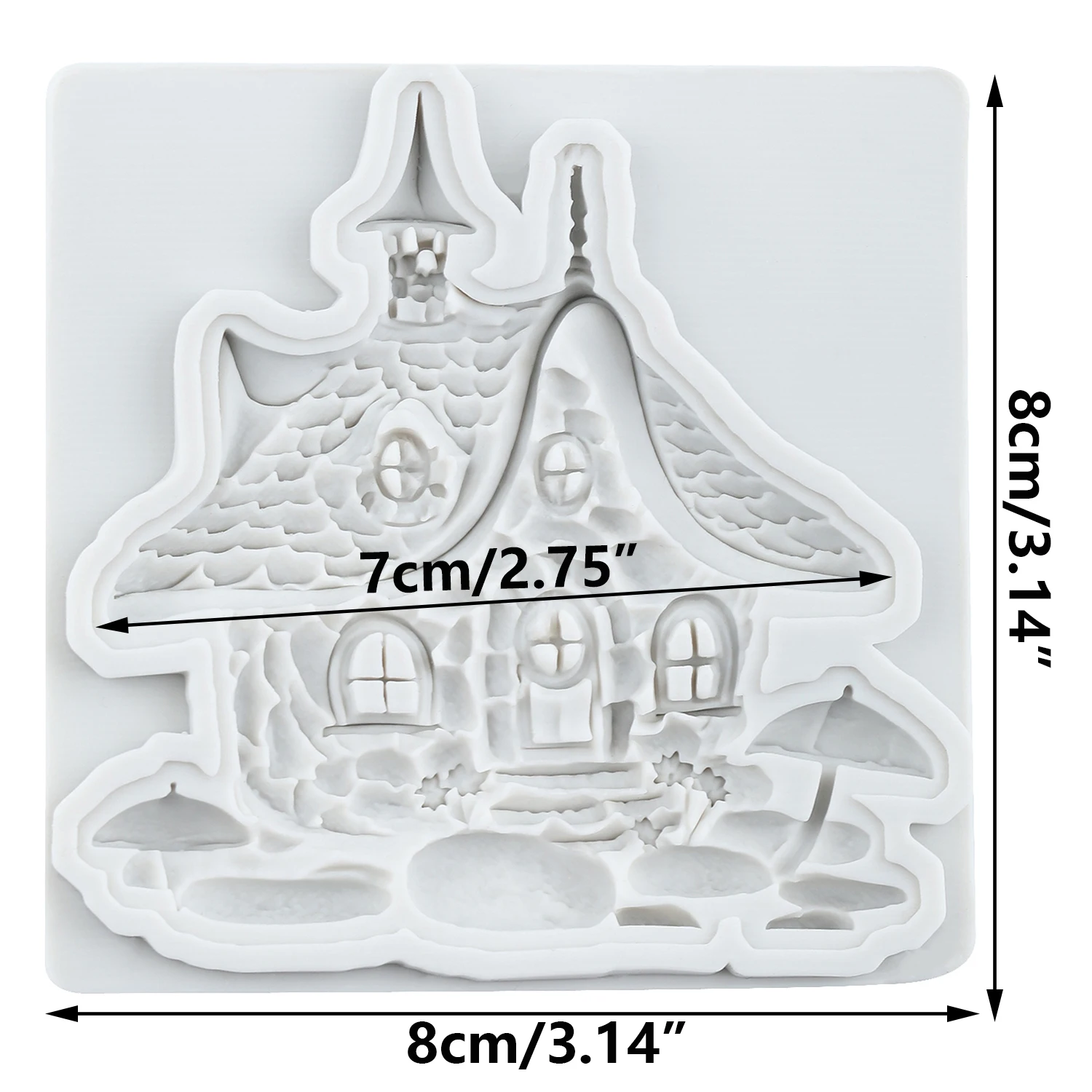 Fairy Garden House Silicone Molds House Fondant Cake Decorating Tools Chocolate Cake Drop Glue Clay Epoxy Resin Silicone Molds