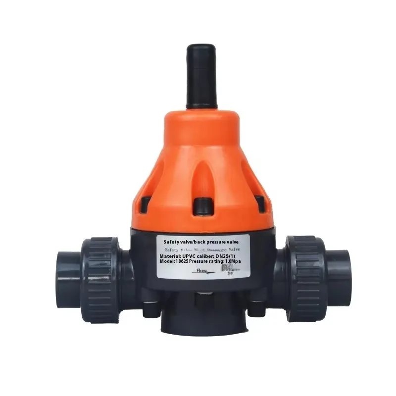 UPVC Plastic Safety Valve Double Union Joint For Industrial Water Treatment Pipe ID 20mm To 75mm Pressure Regulation