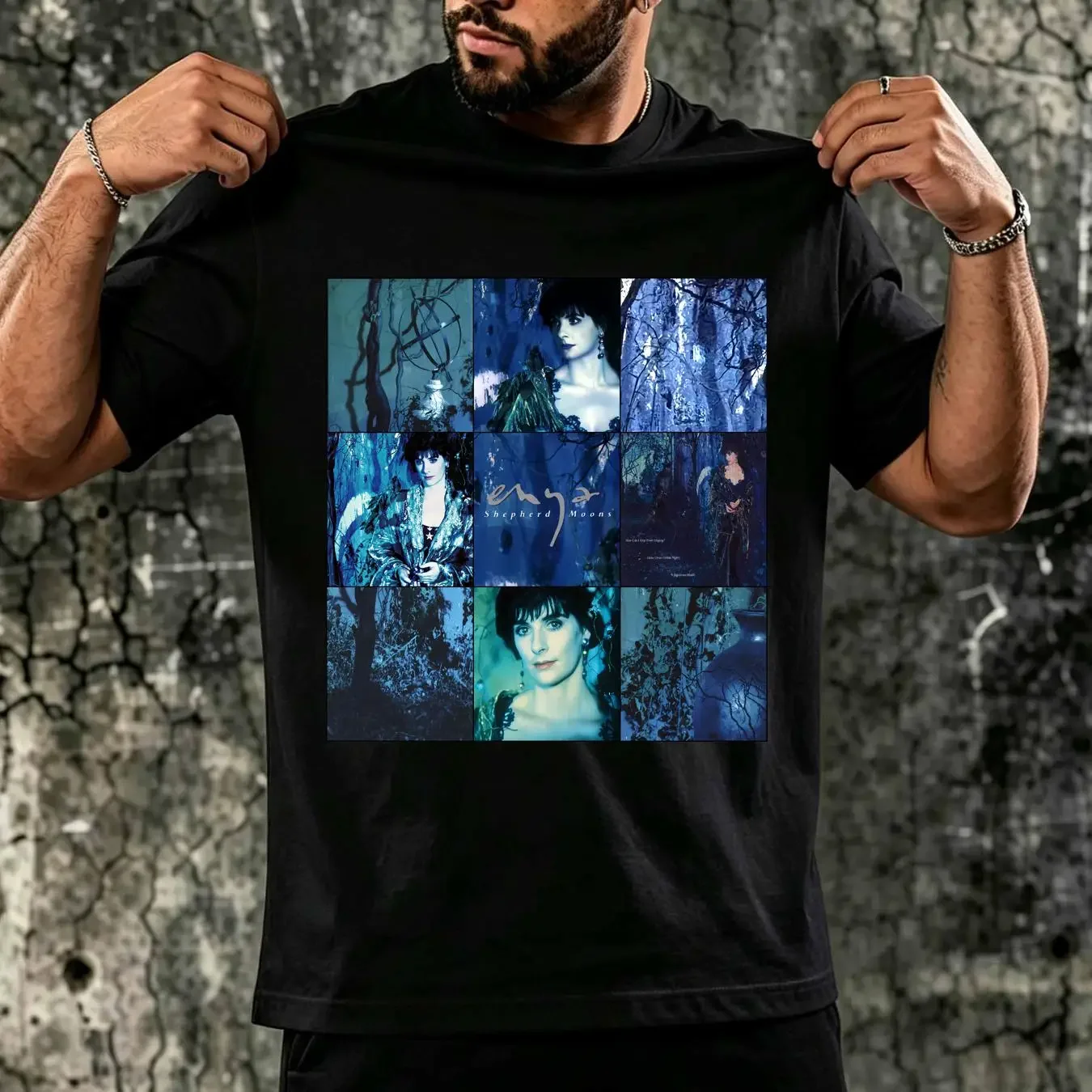 washed T Shirt Enya Shepherd Moons Cotton Men S 235XL 1N3061 long or short sleeves vintage Washed designer clothes streetwear