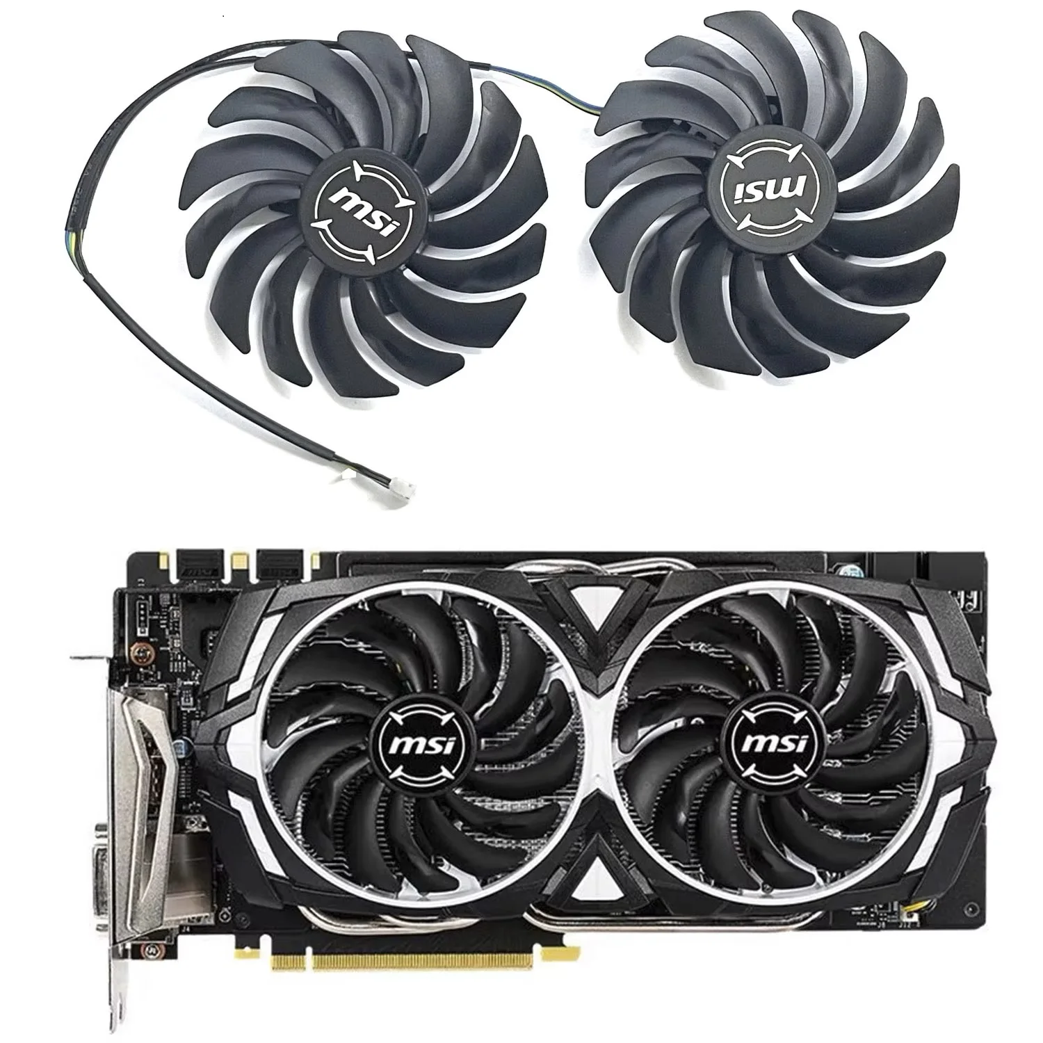 95MM 4PIN PLD10010S12HH GTX1060 GPU Cooler For MSI GeForce GTX1060 GDDR5X ARMOR OC Graphics Cooler