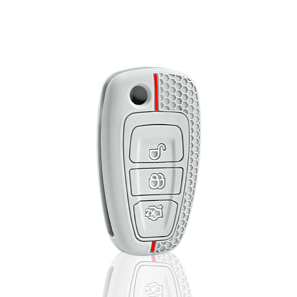 for Ford Ranger C-Max S-Max Focus MK3 Galaxy Mondeo Transit Tourneo Custom Silicone Car Remote Key Fob Cover Case Accessories