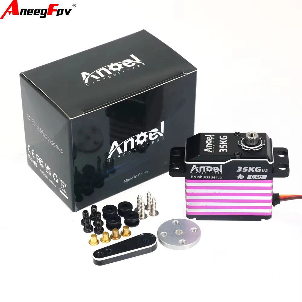 UAngel Brushless Servo IP67 Waterproof Servo 25KG 35KG 45KG 50KG 60KG 70KG V2 Digital Servo for 1:5 1:8 1:10 RC Car Boat Robot