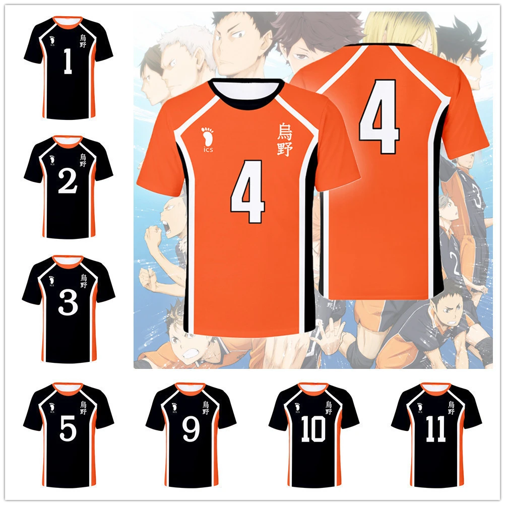 

Новый волейбольный костюм WW Junior Haikyuu с анимационным персонажем, модная брендовая футболка с 3D принтом для отдыха и спорта с короткими рукавами