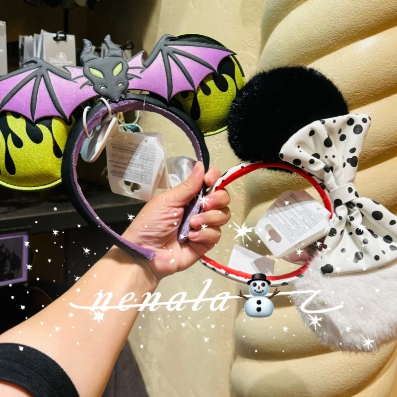 Original Disney 2024 Chip Dale Halloween Headband Collection Cartoon Doll Cute Collection Children Birthday Christmas Toy Gift