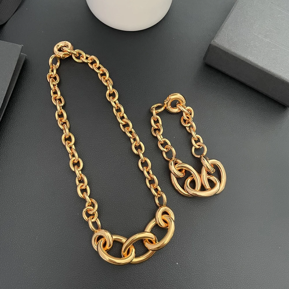 Fashion France Vintage Gold Classic Necklaces Bracelet Luxury Charm Woman High Quality Designer Brand Jewelry San Valentin Gift