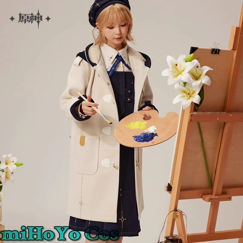 

[Genuine] miHYo Official Game Genshin Impact Albedo Theme Impression Series Woolen Coat Cosplay Anime Cartoon Halloween Costume