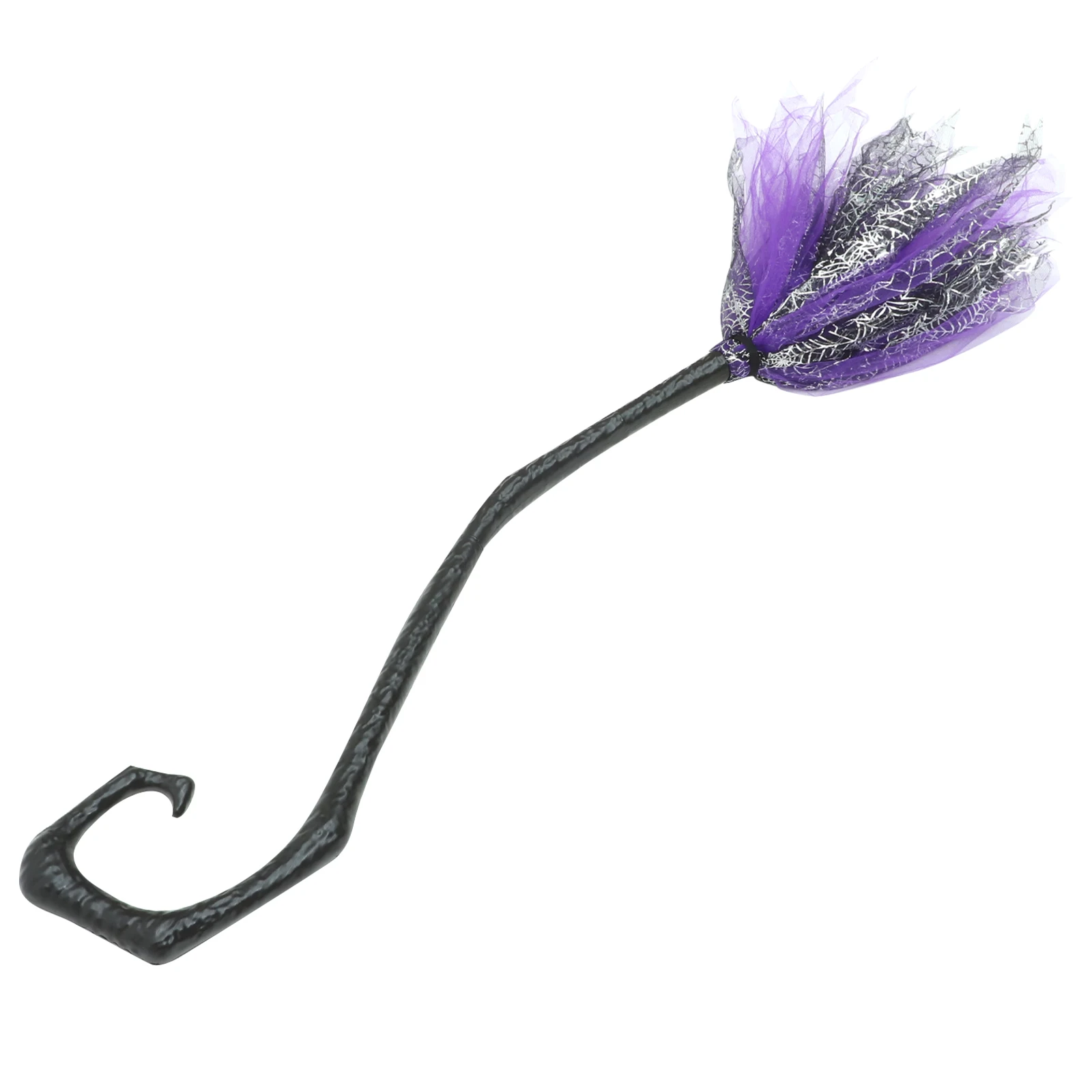 Vassoura de bruxa adereço malha destacável de plástico para festa de halloween cosplay traje acessório carnaval masquerade vestir-se ferramenta