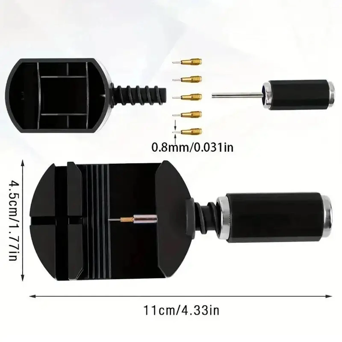 11pcs Watch Link Removal Tool Kit Watch Band Tool Strap Chain Pin Remover Repair Tool Set for Watch Band Strap Accessories