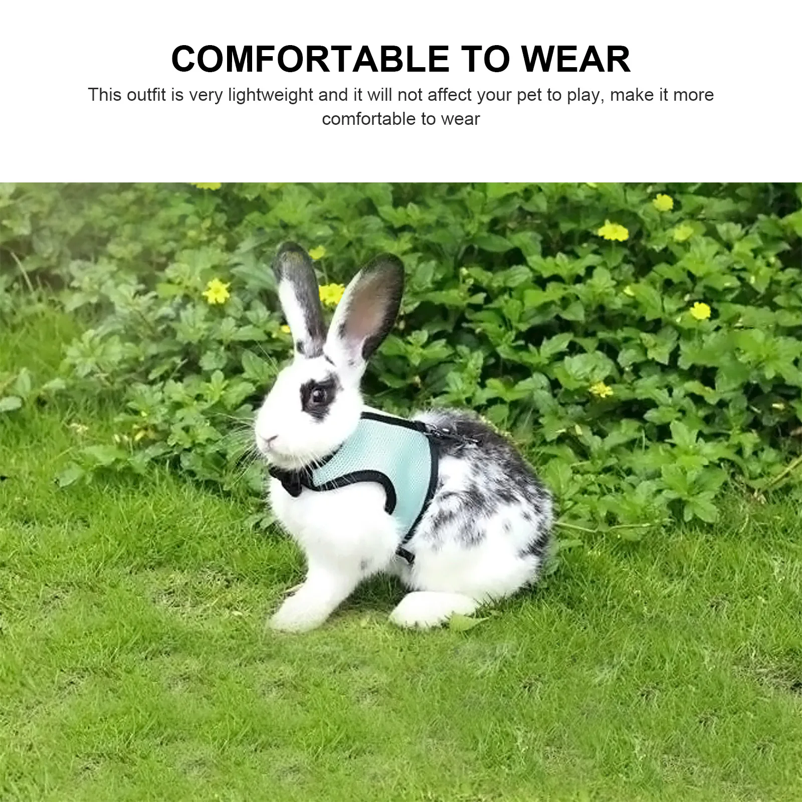 

4Pcs Small Pet Harness Leash Set Rabbit Hamster Vest Mesh Gear Lightweight Breathable for Outdoor Walking Lovely Gift Idea