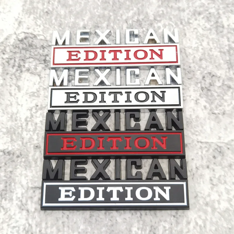 

MEXICAN EDITION Metal Bike Motorcycle Sticker Car Body Decoration Scratch Resistant Tail Emblem