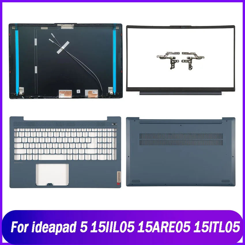 

Новая задняя крышка для Lenovo Ideapad 5 15IIL05 15ARE05 15ITL05 15ALC05 2020 2021, задняя верхняя крышка, передняя панель, упор для рук, нижняя часть корпуса, синий