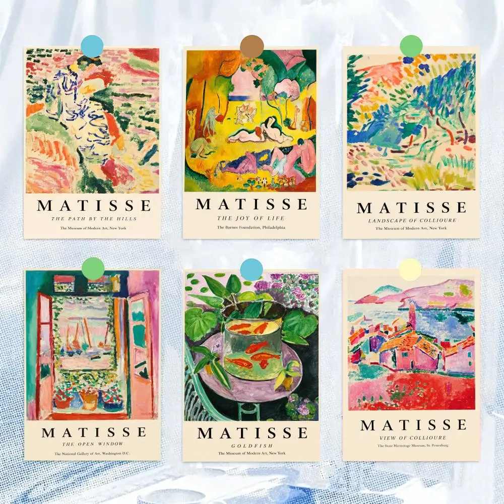 Artist H-Henri Matisse Modern Abstract Color Poster HD Wall Decor for Bedroom Living Room Dorm Bar Cafe Office Gift