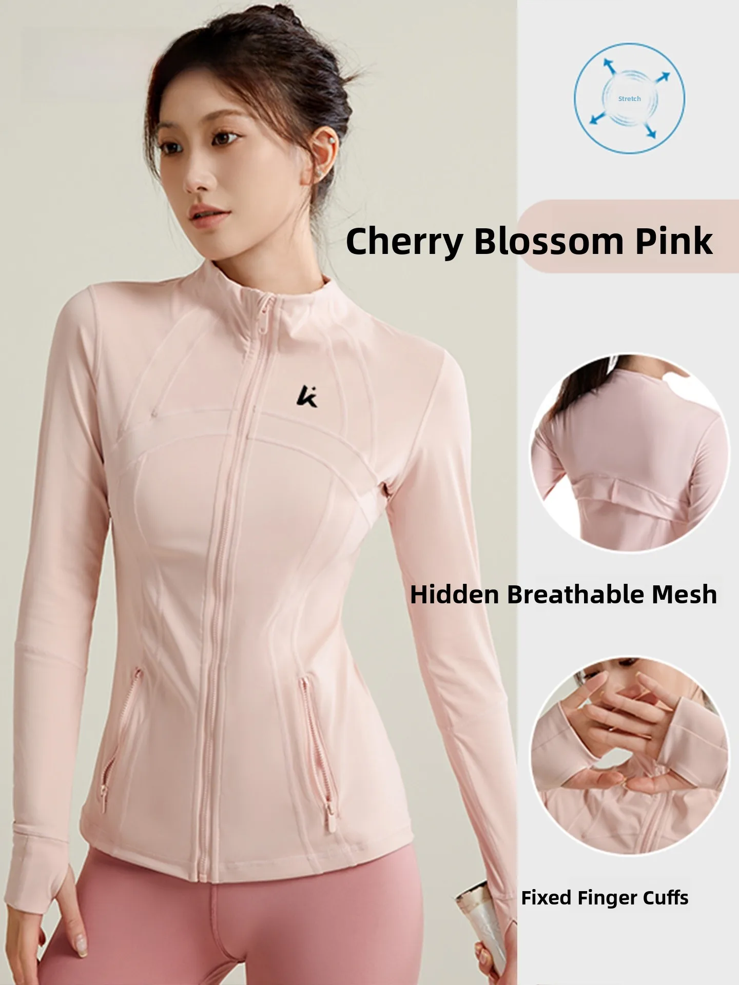   ชุดออกกำลังกายโยคะสำหรับผู้หญิง ชุดฝึกพิลาทิส สไตล์อเมริกัน ทรงเข้ารูป เสื้อแขนยาว แฟชั่นสำหรับกิจกรรมกลางแจ้งและการเดินทาง