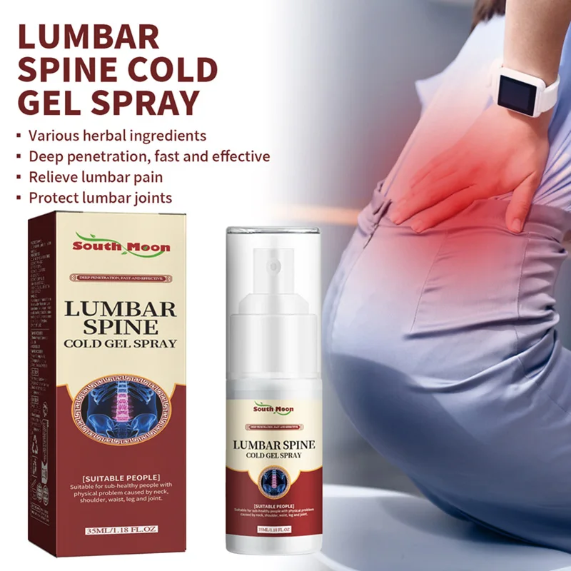 Lumbar Spine Cold Gel Spray Effective Relieve Lumbar Pains Pretect Lumbar Joints Herbal Ingredient