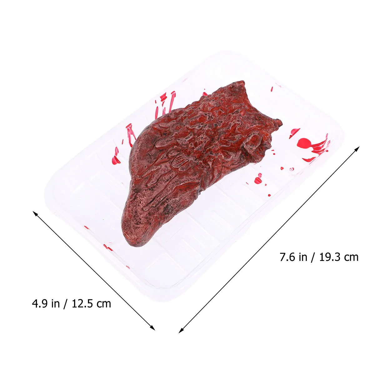 Simulation Human Liver Horrible Halloween Prop Realistic Scary Organ Haunted Decoration Halloween Body Organ Prank Terror