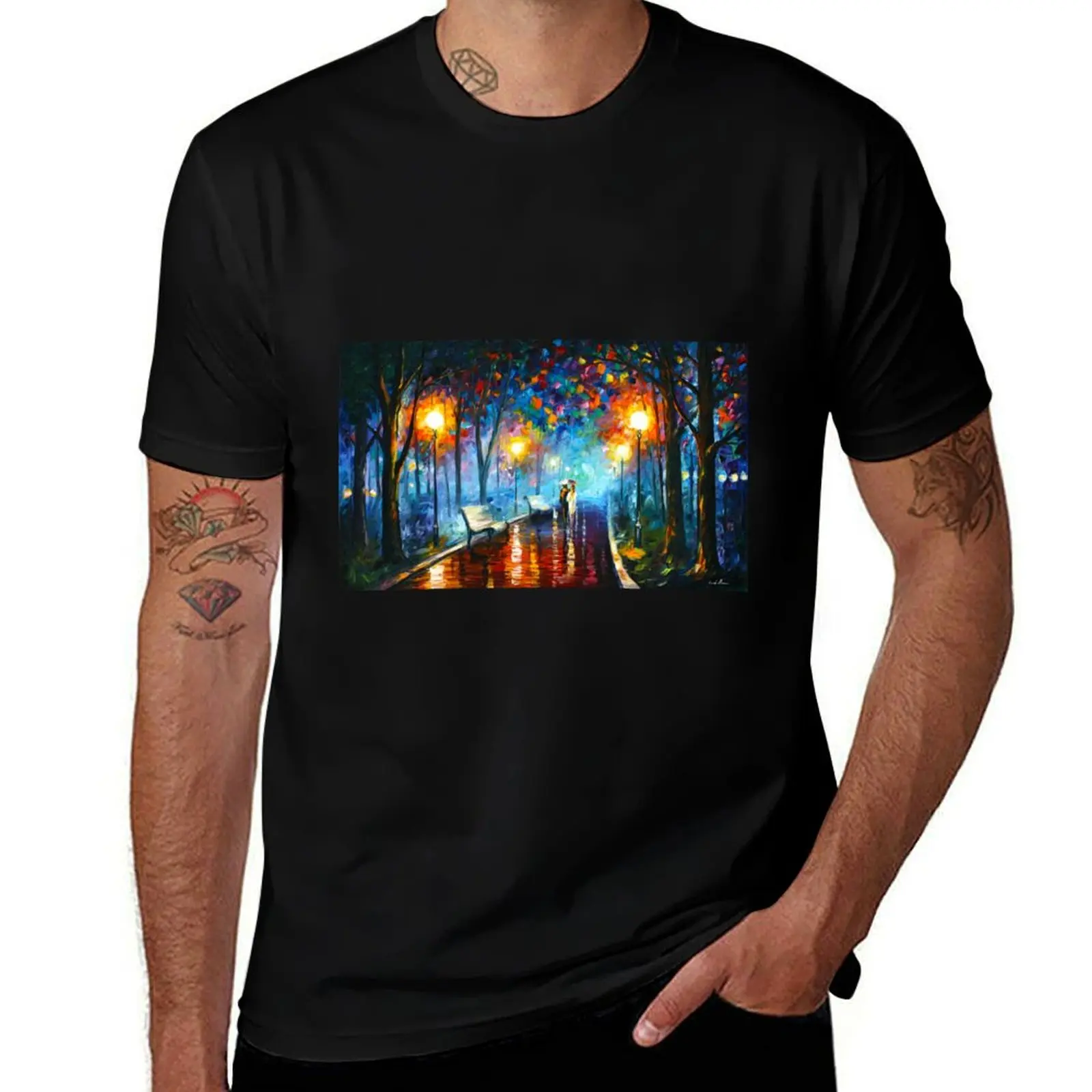 MISTY MOOD - Leonid Afremov T-Shirt Holiday Outdoor T-Shirt