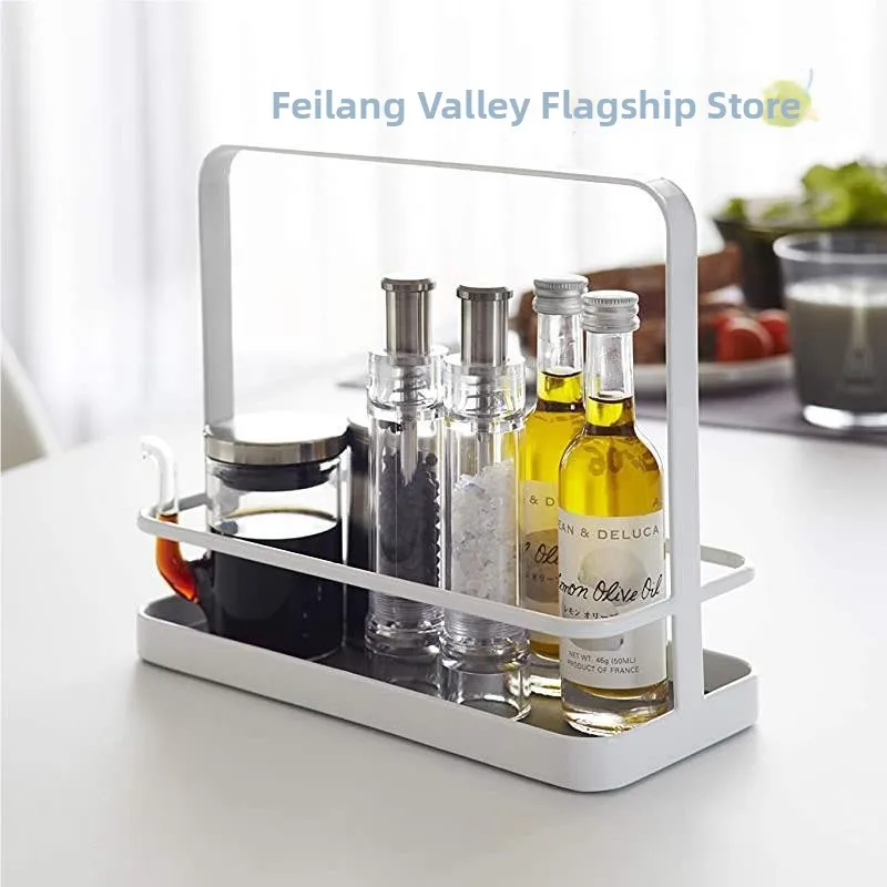 

Портативная корзина-органайзер для приправ и специй: для масла, соли, уксуса, соусов. Настольная подставка для ресторана и кухни.