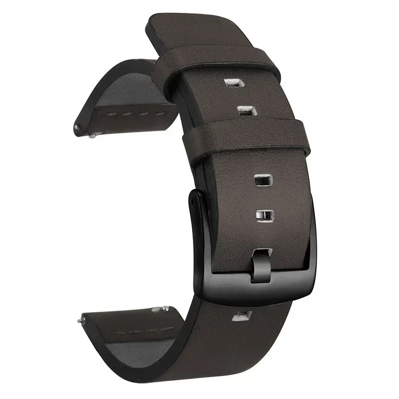 20 mm 22 mm Uhrenarmband Schnellverschluss-Lederarmband für Samsung Galaxy Watch 3 Active2 40 44 mm Huawei Watch GT 2 Uhrenarmband 18 24 mm