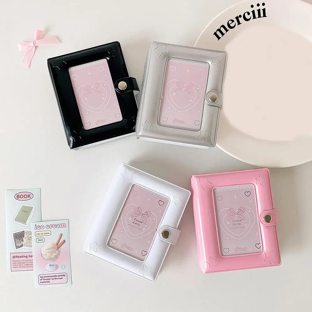3 Inch 40 Slots Photo Album Collector Book Star Photocard Holder Card Holder Korean Album Cards Binder Hollow Clear Card Holder