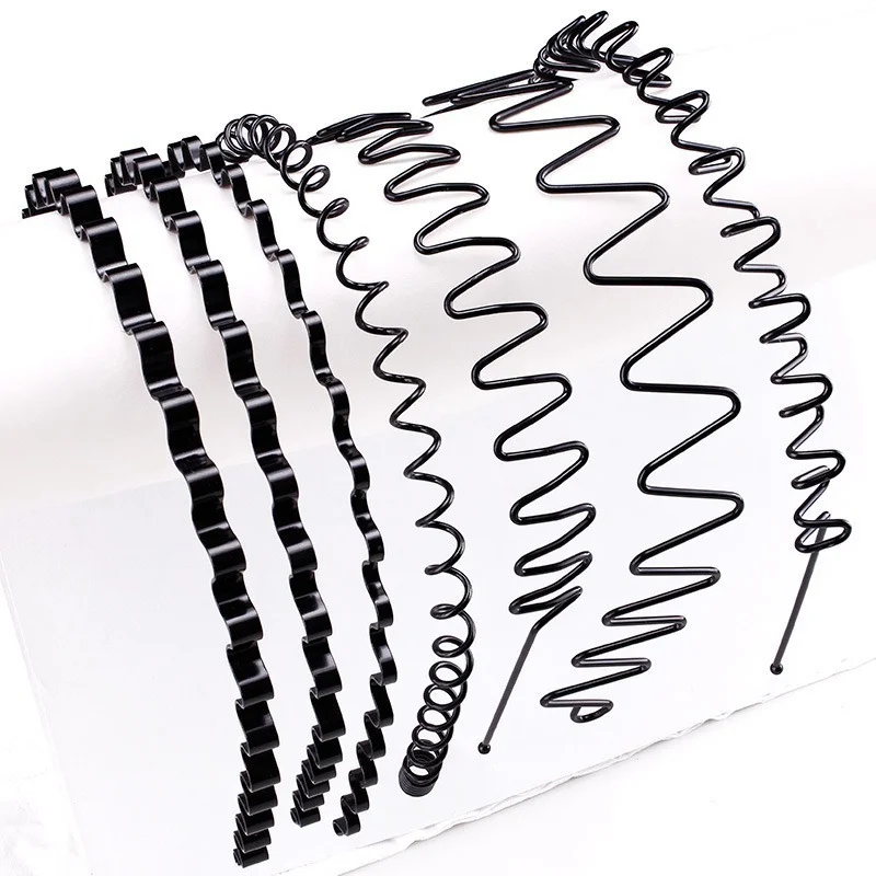 Men Black Metal Wavy Headband Women Hair Band Head Hoops Bands Sport Headbands Headwear Hairband Bangs Holder Hair Accessories