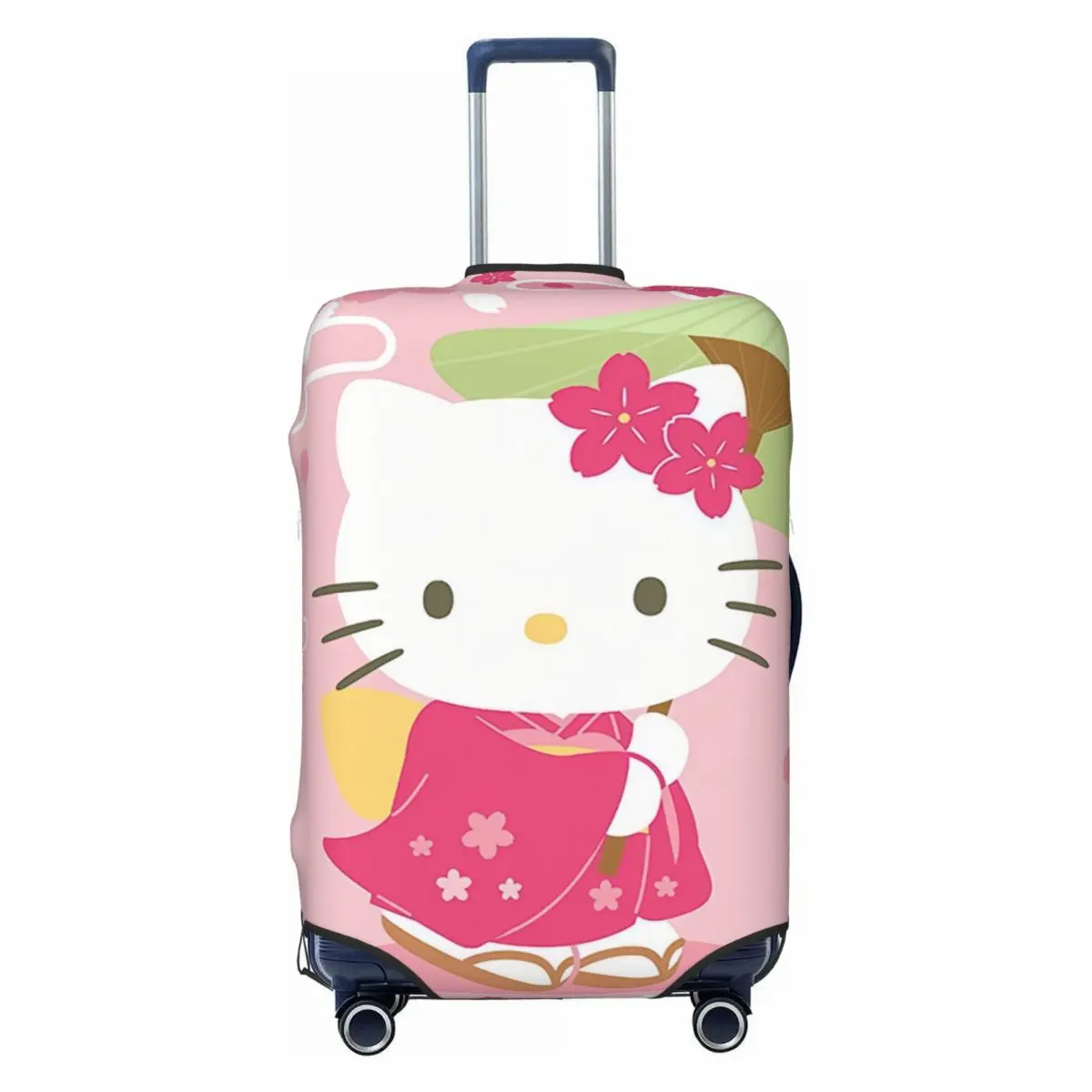 

Custom Geisha Hello Kitty Cat Luggage Cover Fashion Cartoon Kitten Suitcase Protector Covers Suit For 18-32 inch