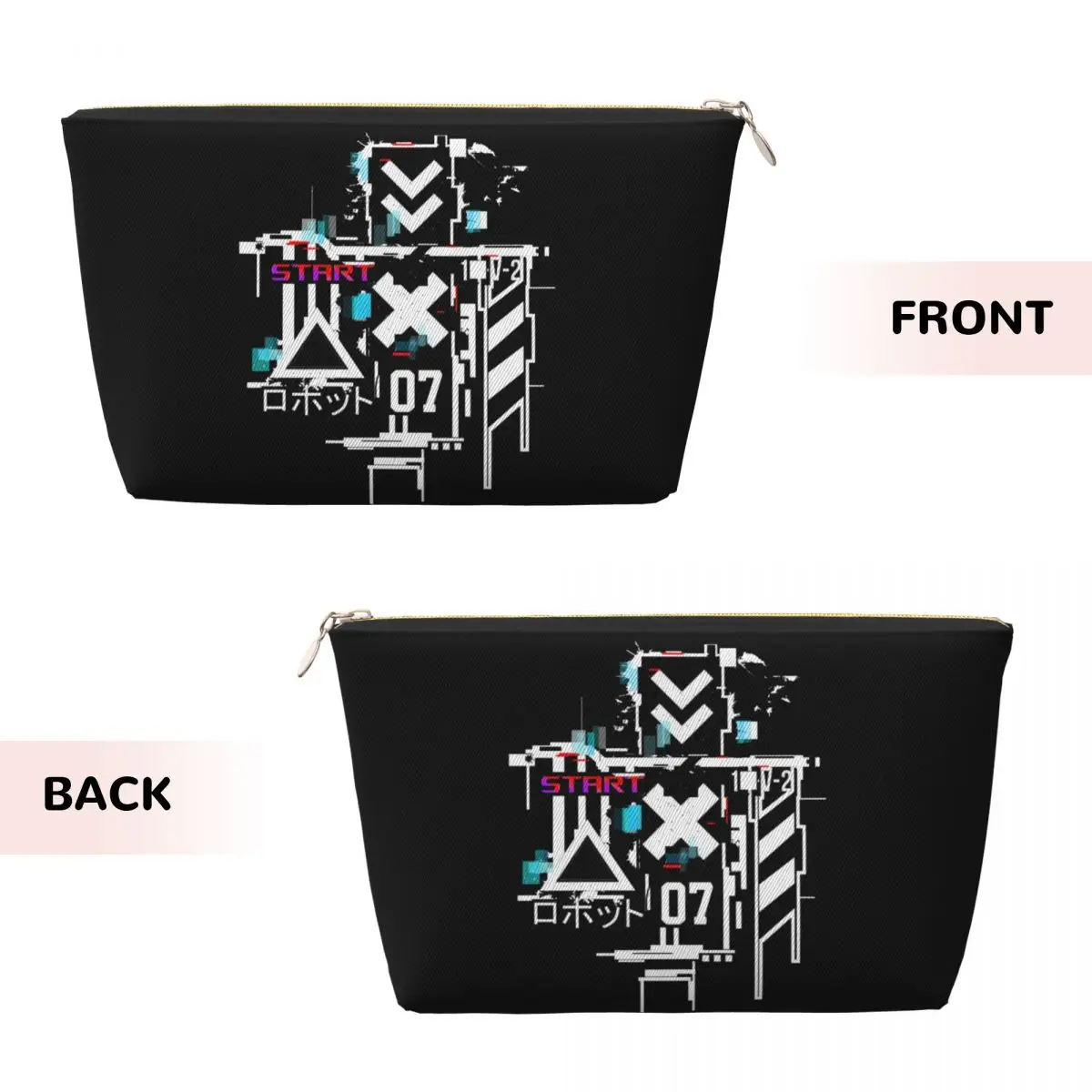 Custom Techwear Travel Cosmetic Bag Japanese Future Tech Street Wear Style Makeup Toiletry Lady Beauty Storage Dopp Kit