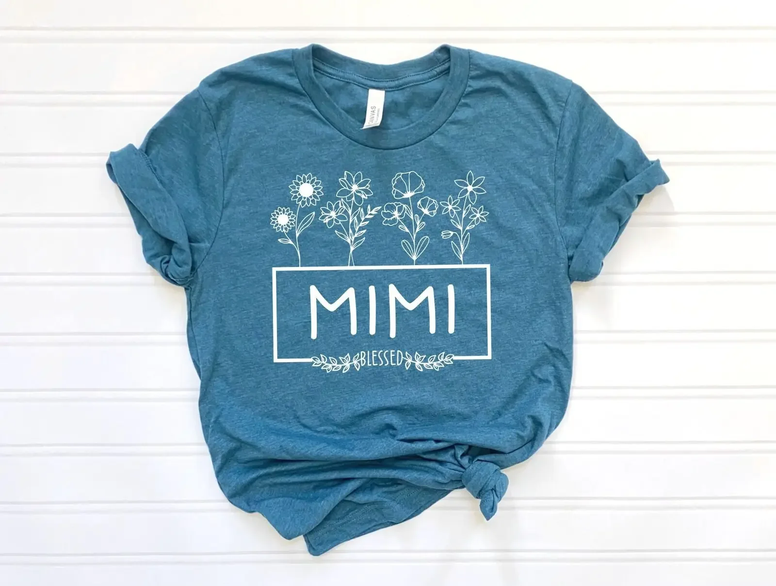 Mimi Definition T Shirt With Flowers Hand Drawn Funny Best Mothers Day For