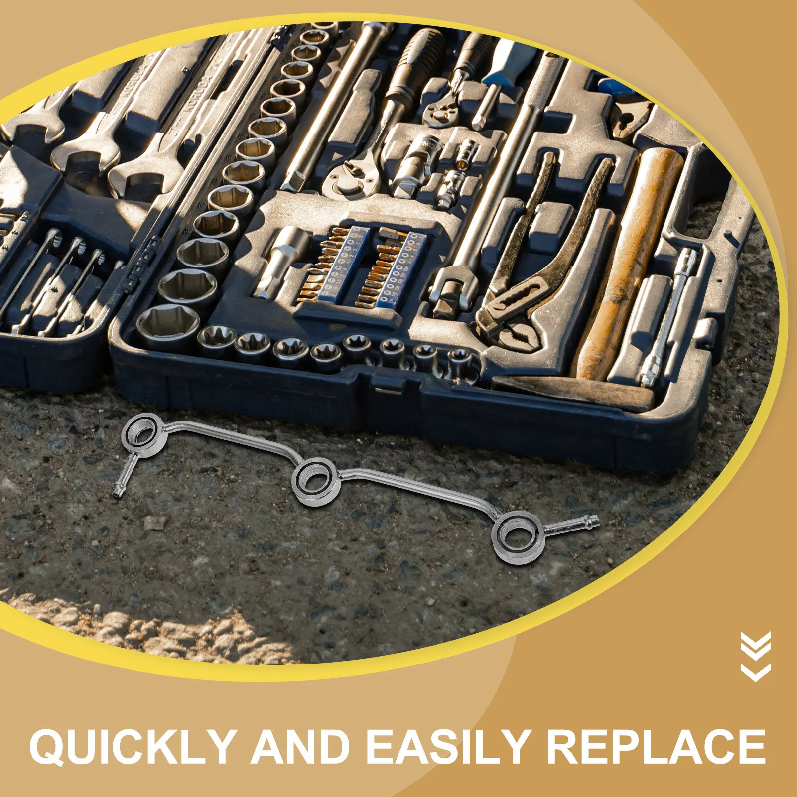 Heavy Duty Forklift Overflow Return Pipe Kit – Steel Oil/Water Return Line for Engine Protection