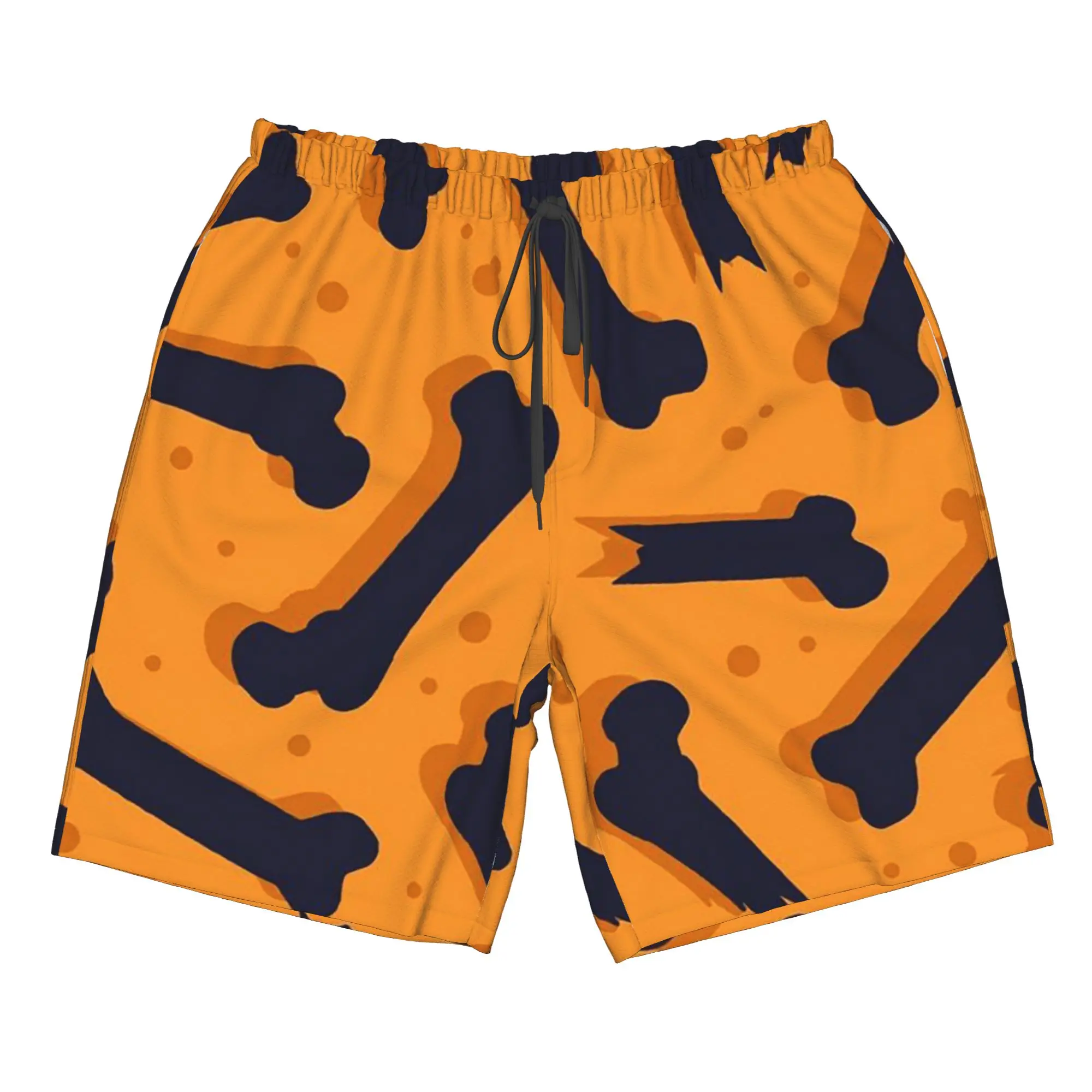 Cartoon Bone Bones Dog Pattern Trunks Beach Board Shorts Casual Quick Dry Swimming Summer Men Pants