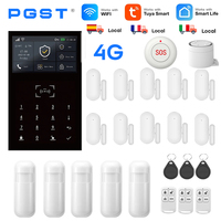 4G Alarm Security System Tuya Smart Home GSM Burglar Protection Kit with Door Window Sensor for Family House Apartment Office