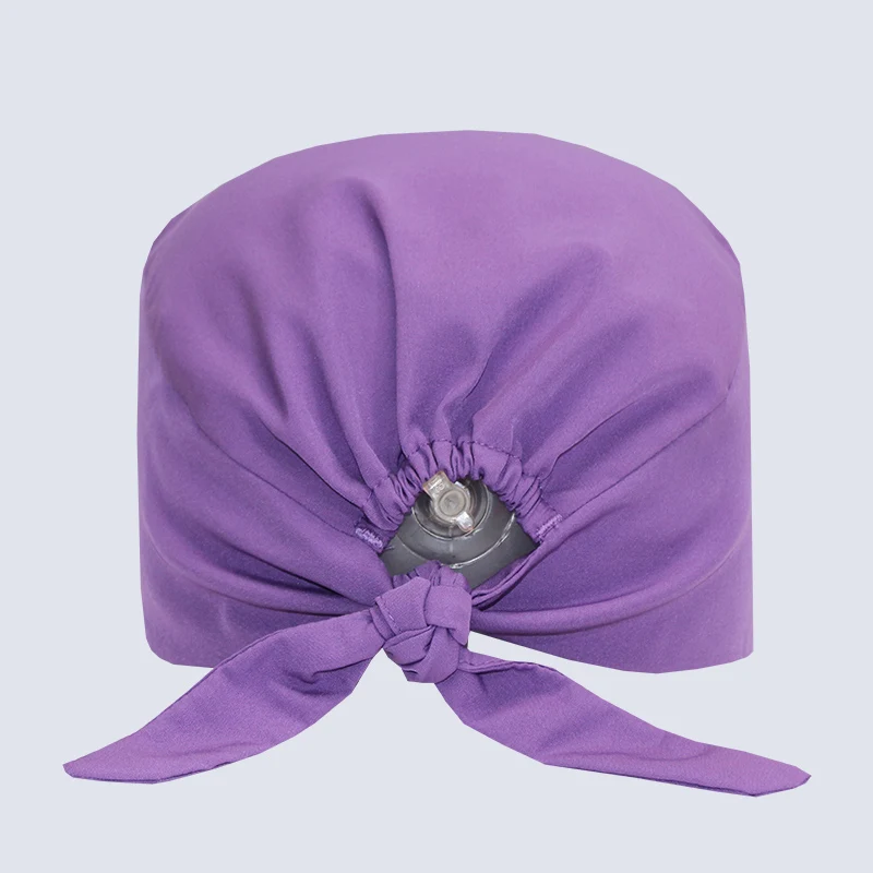 Micro Stretch Women\'s Medical Scrub Cap Adjustable Dentist Vet Nurse Work Cap Surgical Hat with Button Health Service Work Hat