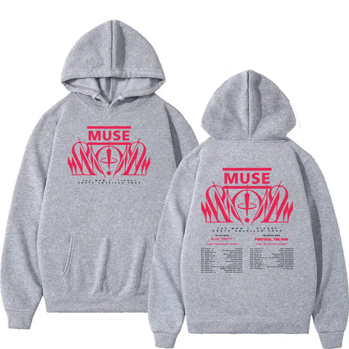 MUSE Band The Wow! Signal Tour 2026 Hoodie Herren Damen Kleidung Mode Pullover Sweatshirt Vintage Langarm Übergroßer Kapuzenpullover – Detail 5