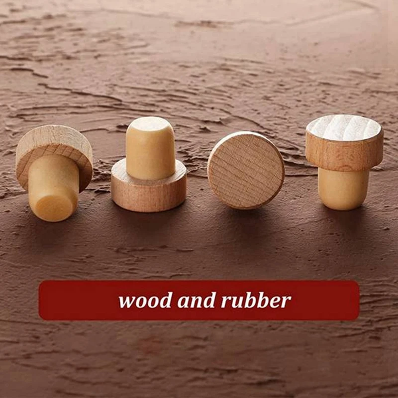 300Pc Wine Bottle Cork T Shaped Cork Plugs For Wine Cork Wine Stopper Reusable Wine Corks Wooden And Rubber Wine Stopper